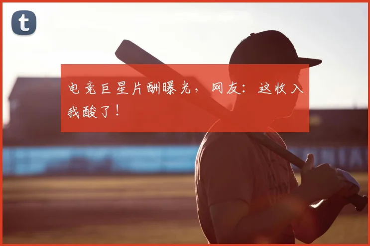 电竞巨星片酬曝光,网友:这收入我酸了!